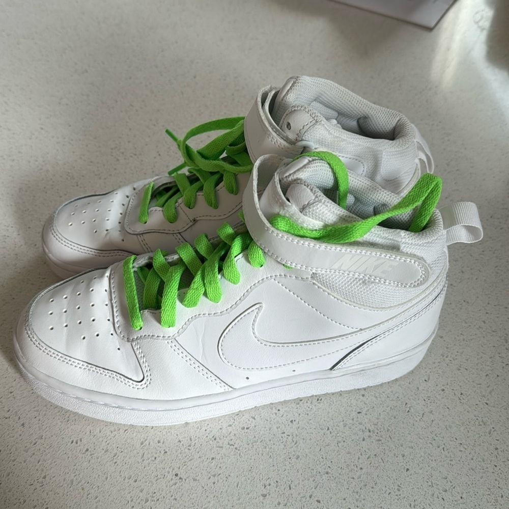 🍍 Nike Court Borough Mid 2 GS White / Stadium🍍SZ 6.5Y